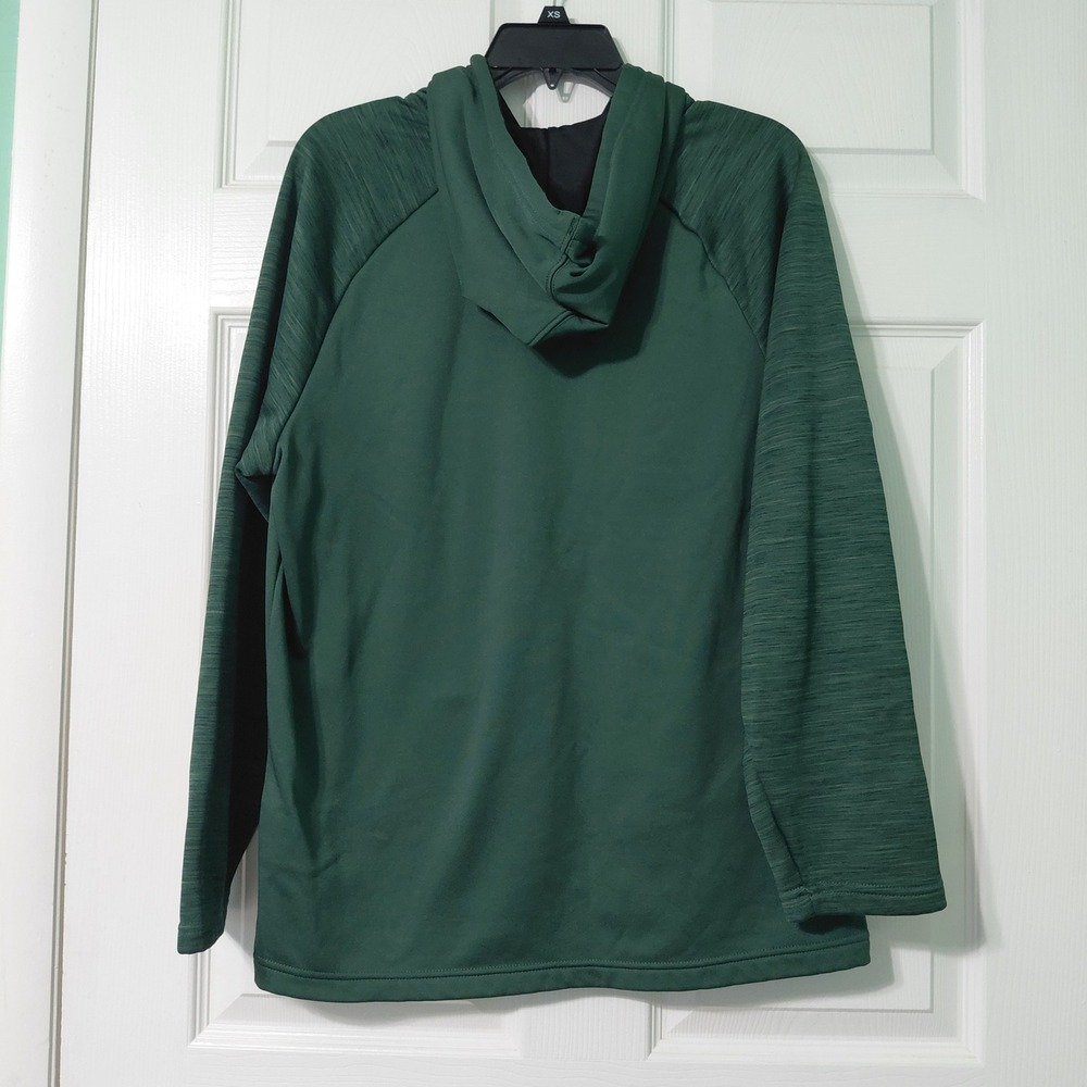 NBA Milwaukee Bucks Hoodie Mens Medium Green Performance Fleece Sweatshirt 88934